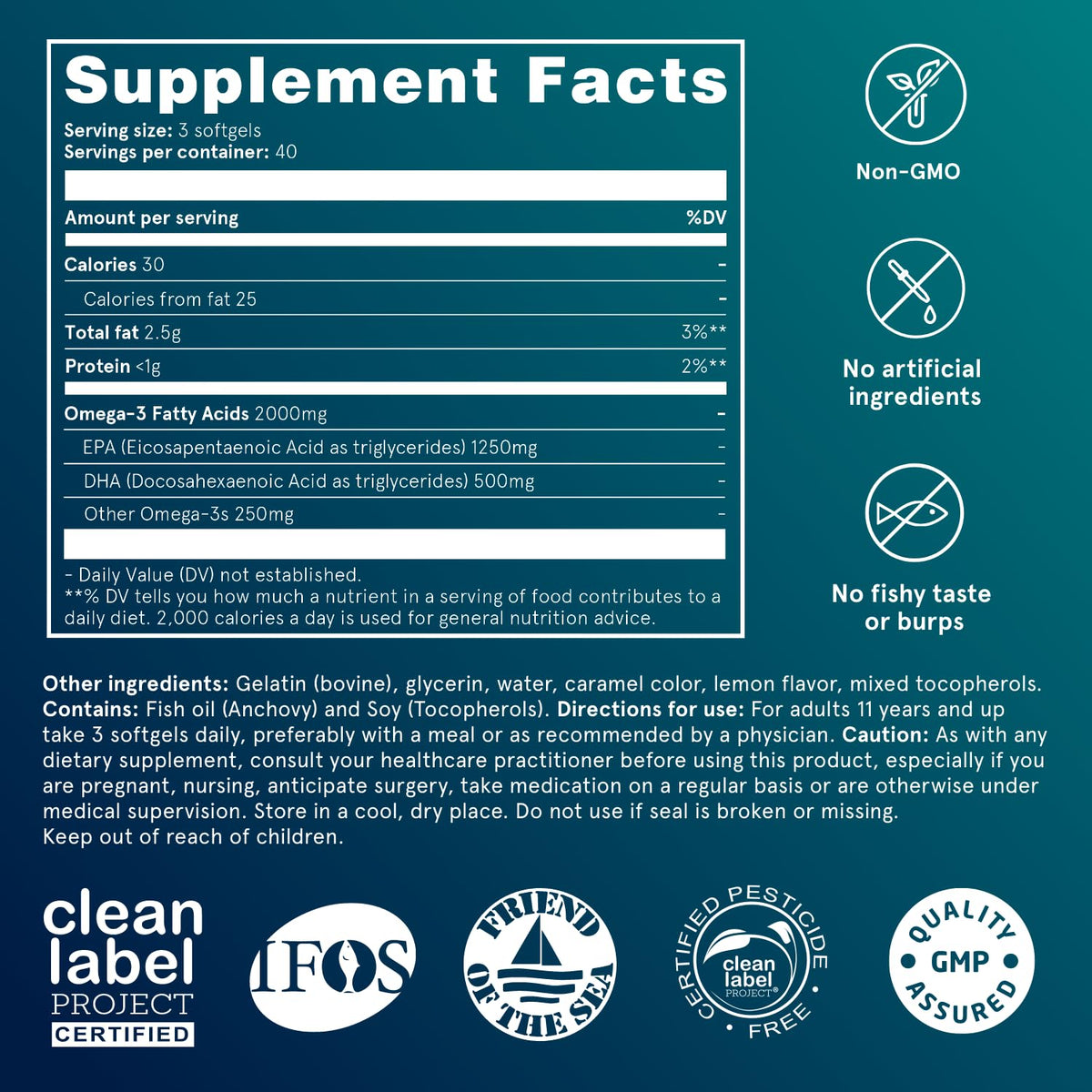 Omega 3 Fish Oil Supplement 240 Softgels S51422