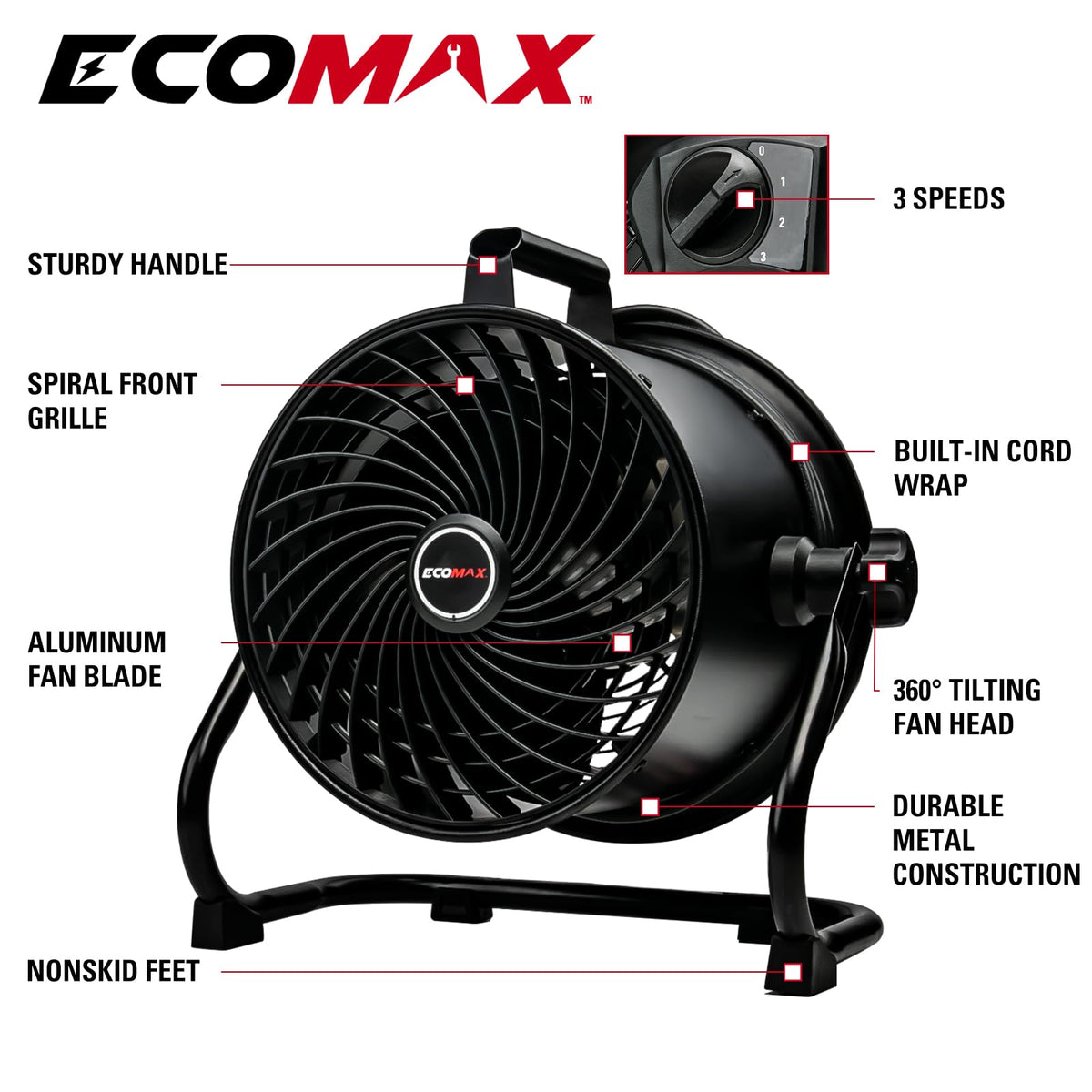 10 Inch High Velocity Drum Fan X837322