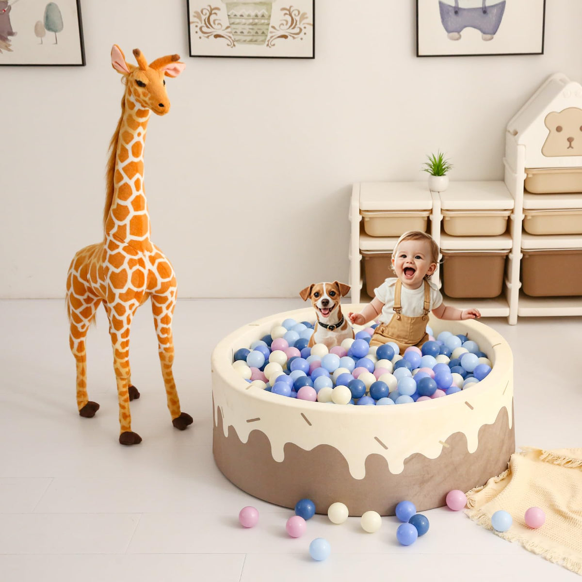 Cream Ball Pit Balls 100 Balls 2.2 Inch D544316