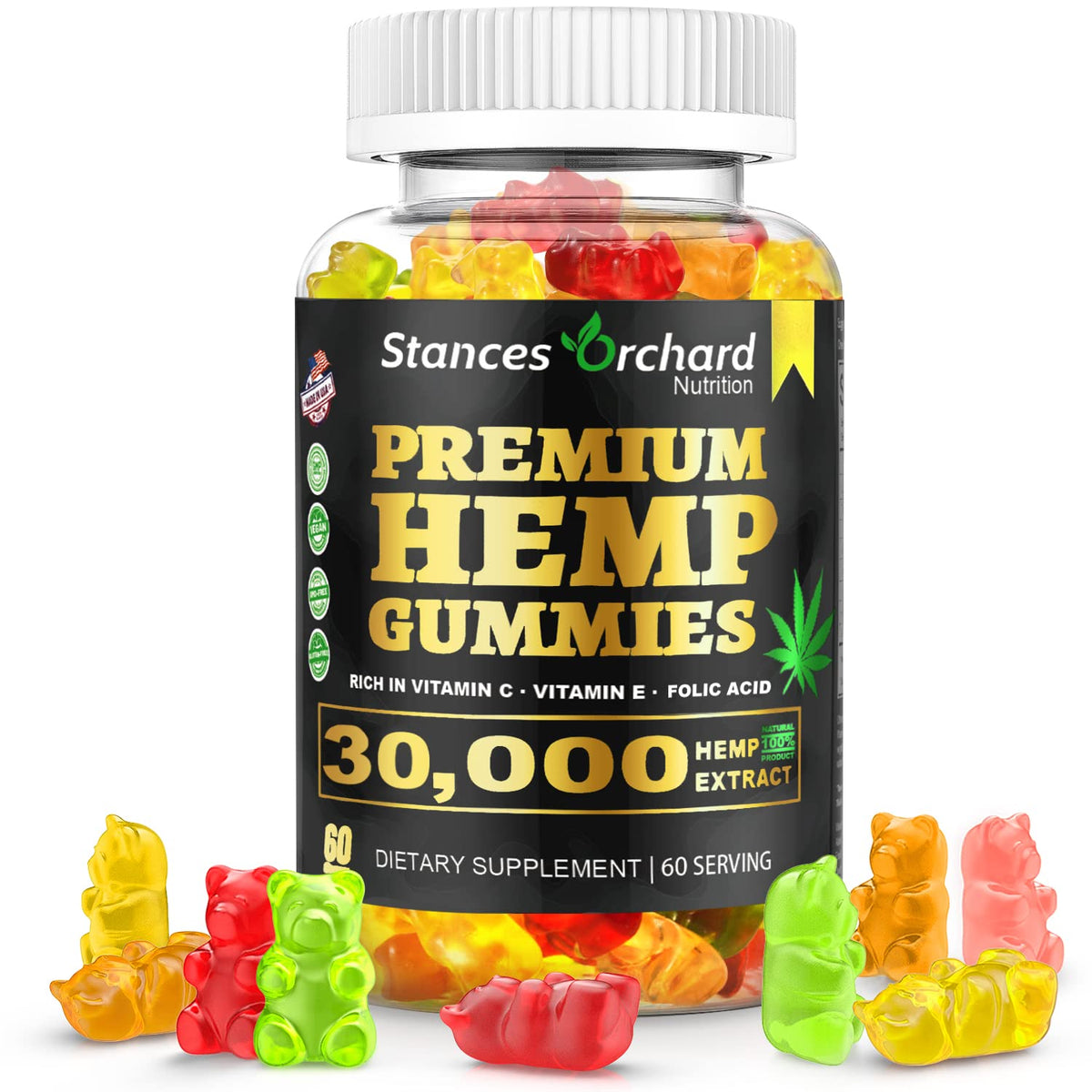 Natural Organic Vegan Non-GMO Dietary Gummies K42010