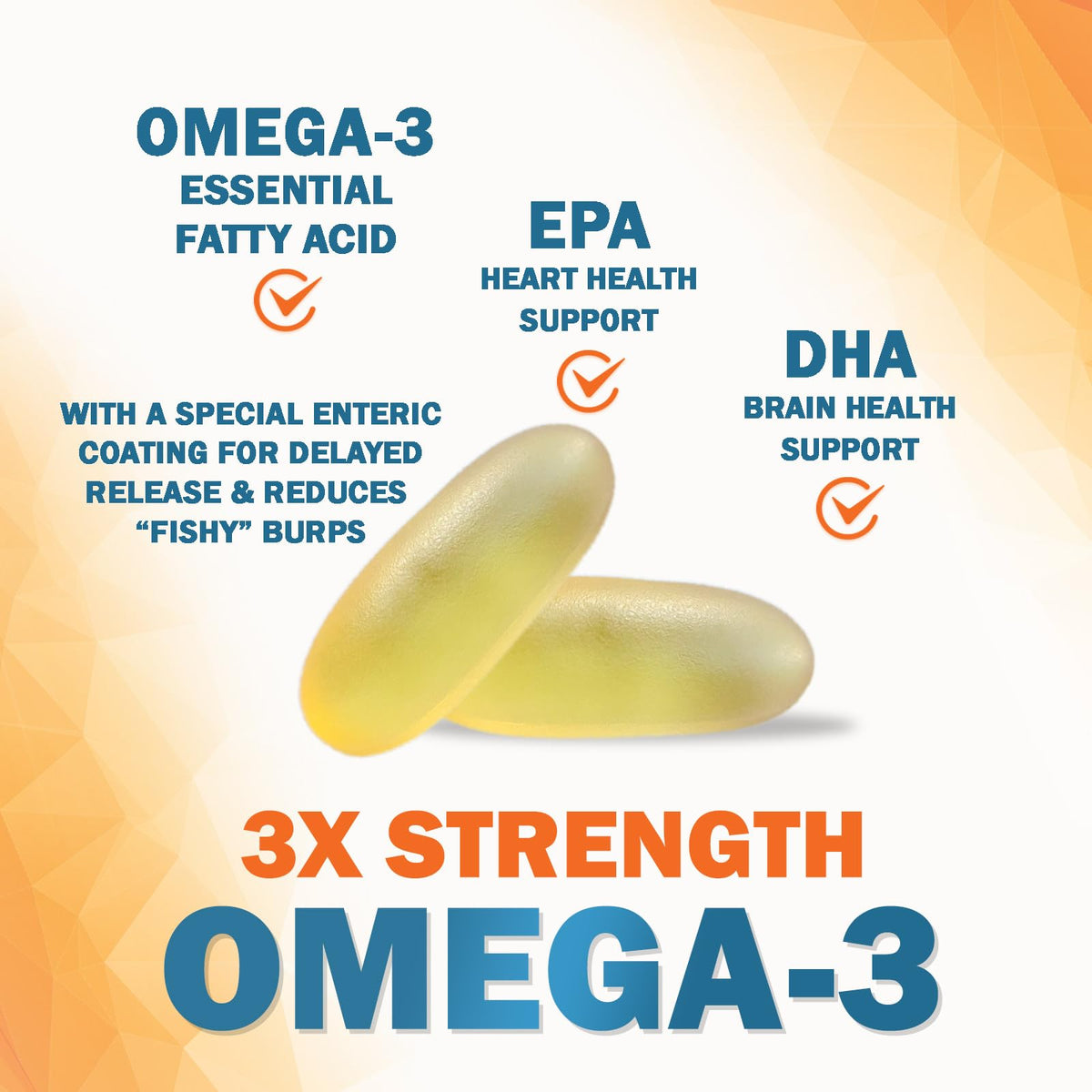 Omega 3 Fish Oil 2400mg Softgels U4030