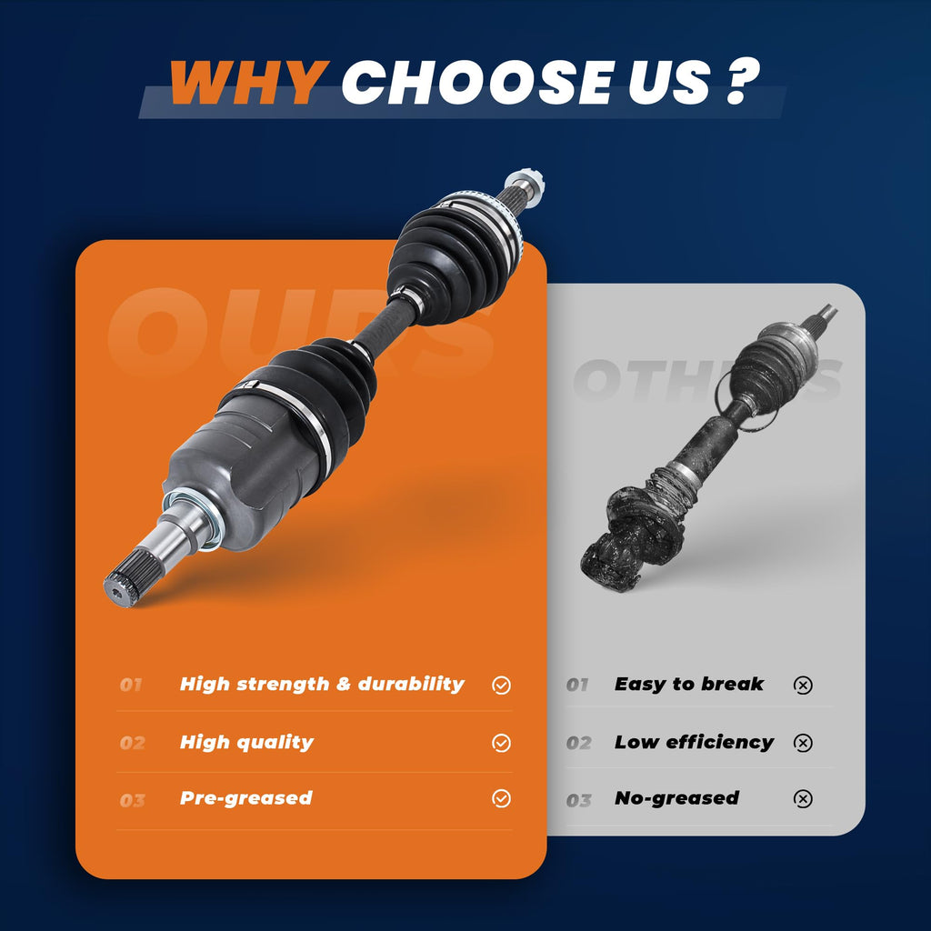 Front CV Axle Shaft Assembly Pair 2pcs Left and Right F23696