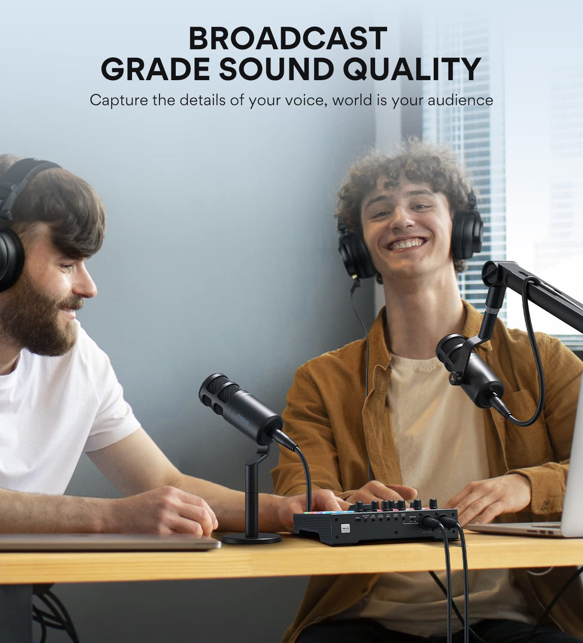 XLR Podcast Microphone, Cardioid Dynamic Metal Desk Mic N197