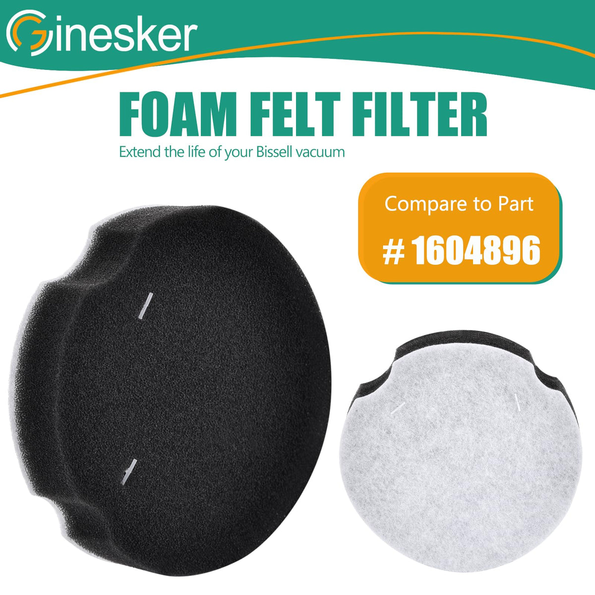 4 Pack Replacement Filters for Upright Vacuum Cleaner A66093