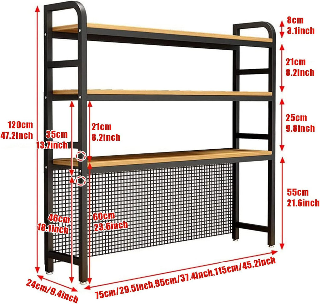 3-Tier Wood Desktop Bookshelf P875