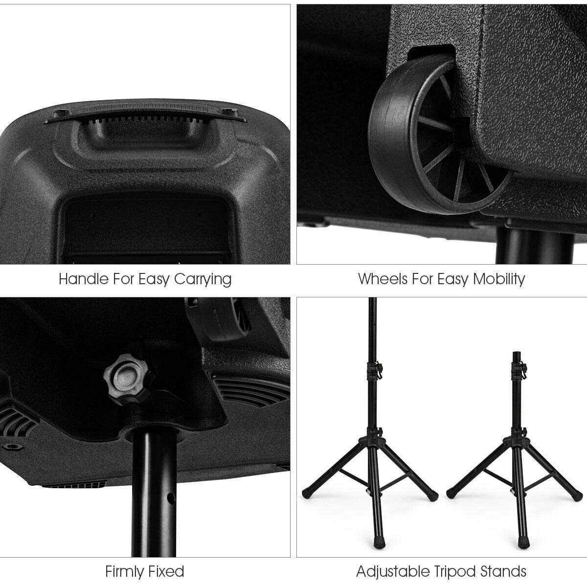 15" 1500W 2-Way Portable PA Speaker System A9769