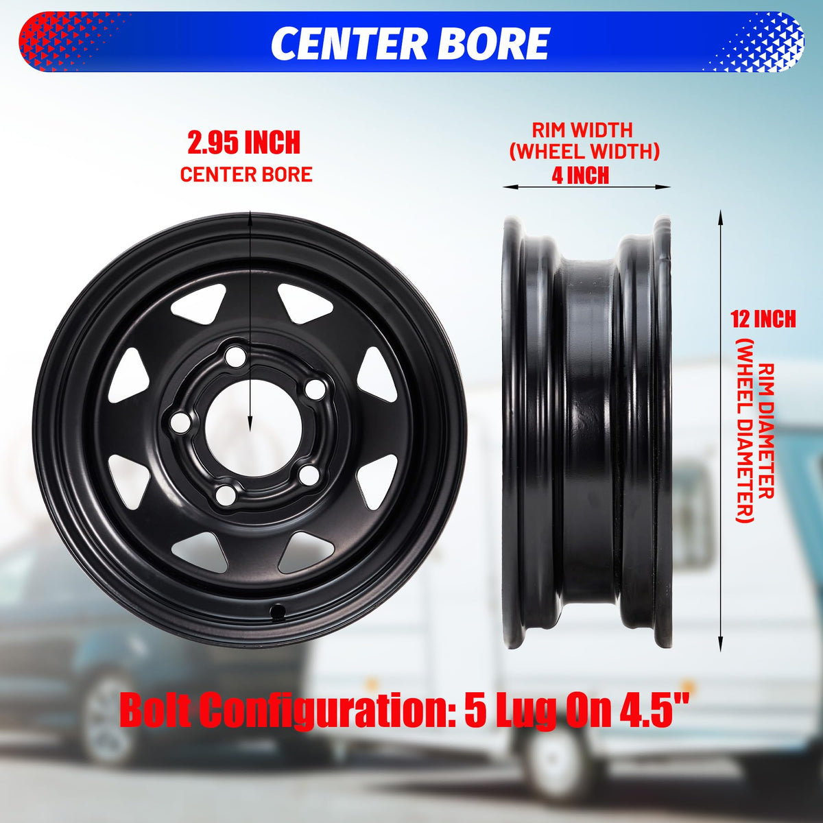 4.80-12 Trailer Tires with 12 in Rims C157
