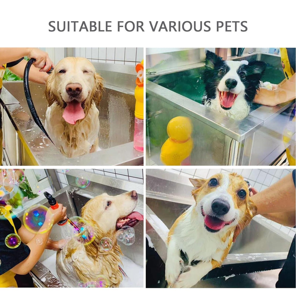 Stainless Steel Dog Washing Station Tub with Sliding Door and Telescopic Faucet I882