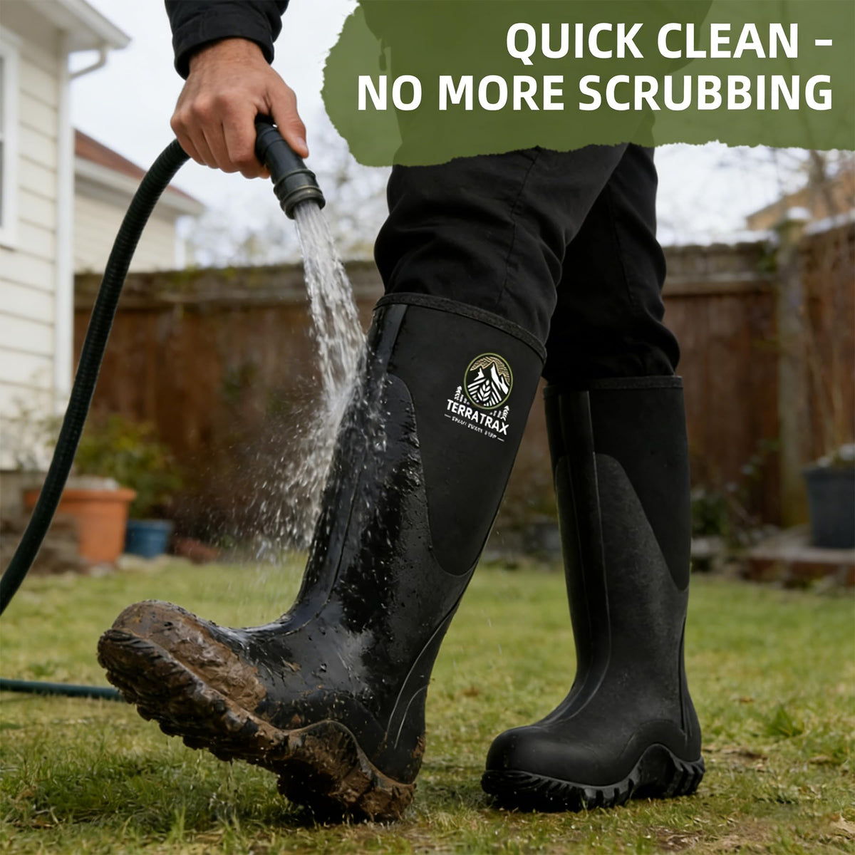 Men's Waterproof 6mm Neoprene Rubber Boots R4039
