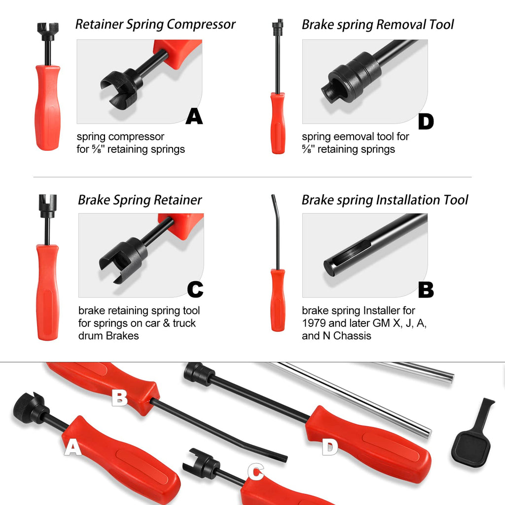 8 Pcs Brake Service Kit with Carrying Case B142613