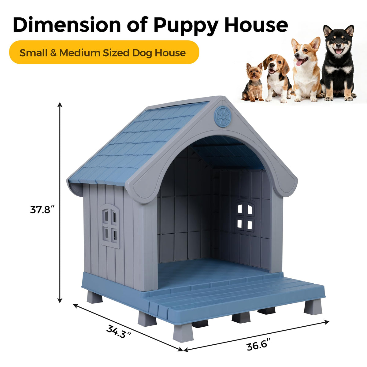 Weatherproof Elevated Outdoor Cat House F275