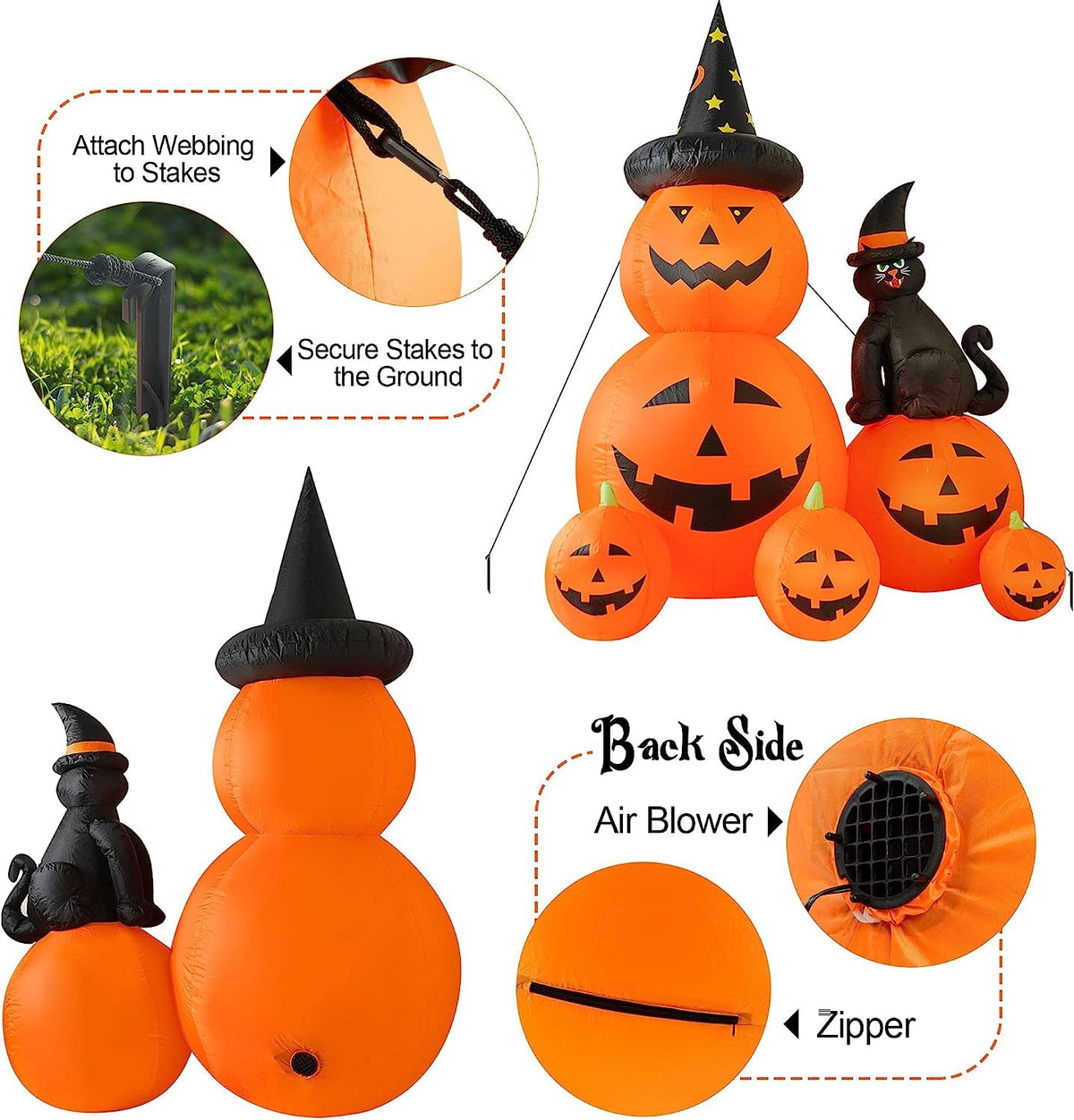 6 FT Halloween Inflatable Outdoor Decor F4210