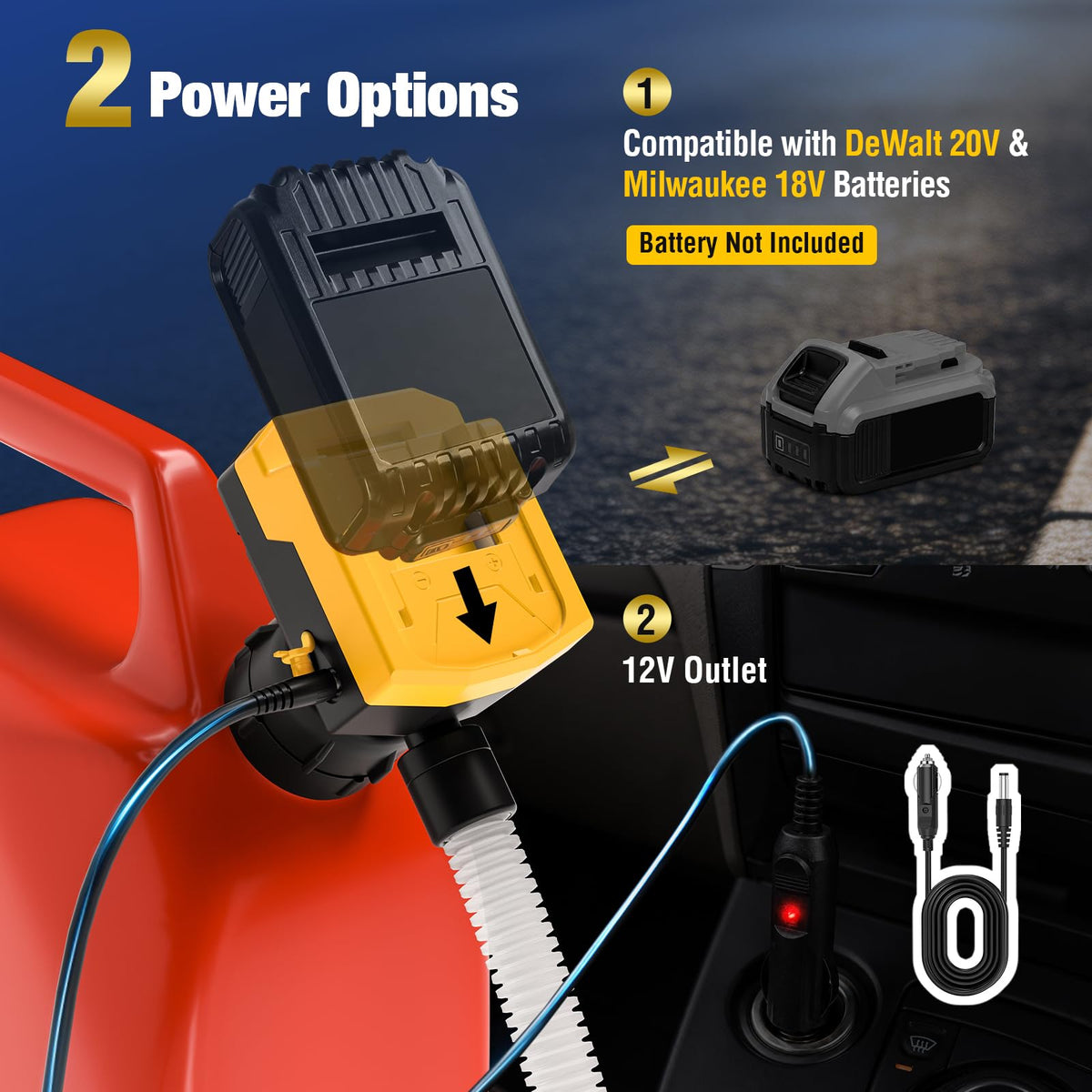 Cordless Fuel Transfer Pump with Auto-Stop Nozzle F69880