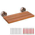 20" Teak Folding Shower Seat Wall Mount W722345