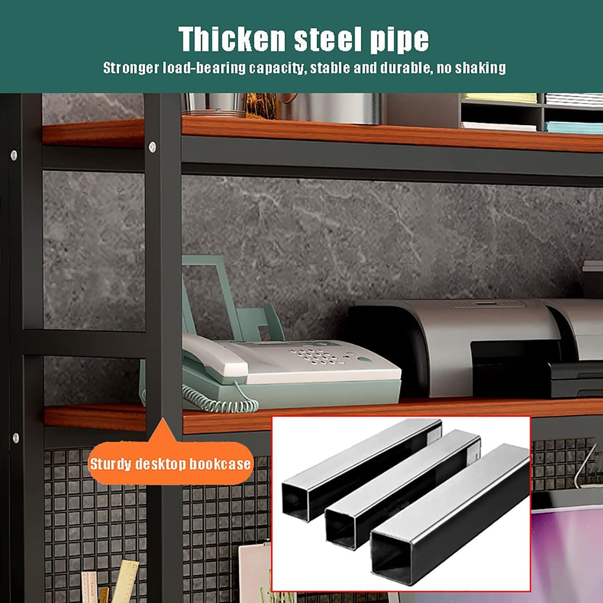 3-Tier Wood Desktop Bookshelf P875