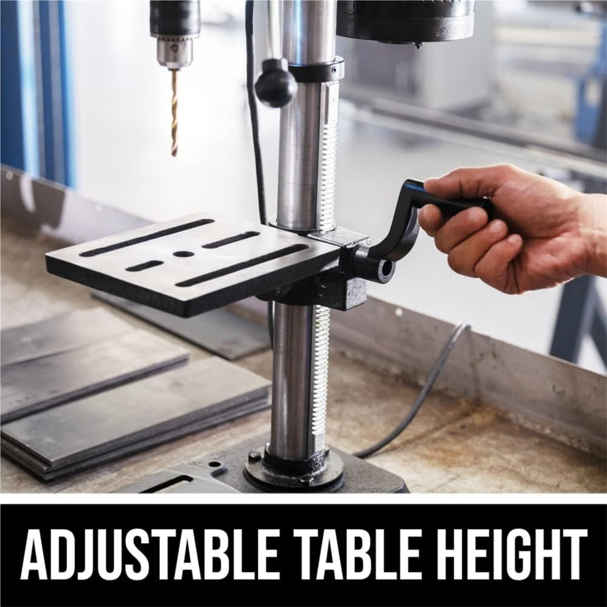 10 In. 5-Speed Benchtop Drill Press with Work Light Y90134