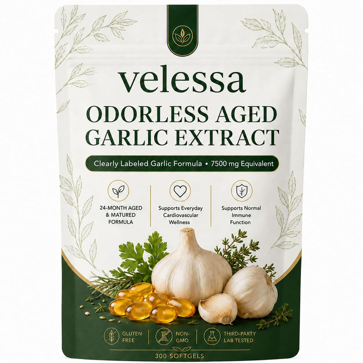 Odorless Aged Garlic Extract 300 Softgels L269875