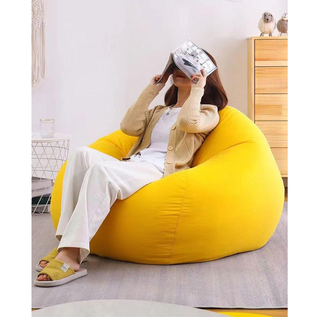 Yellow Large Bean Bag Chair Cover C4443