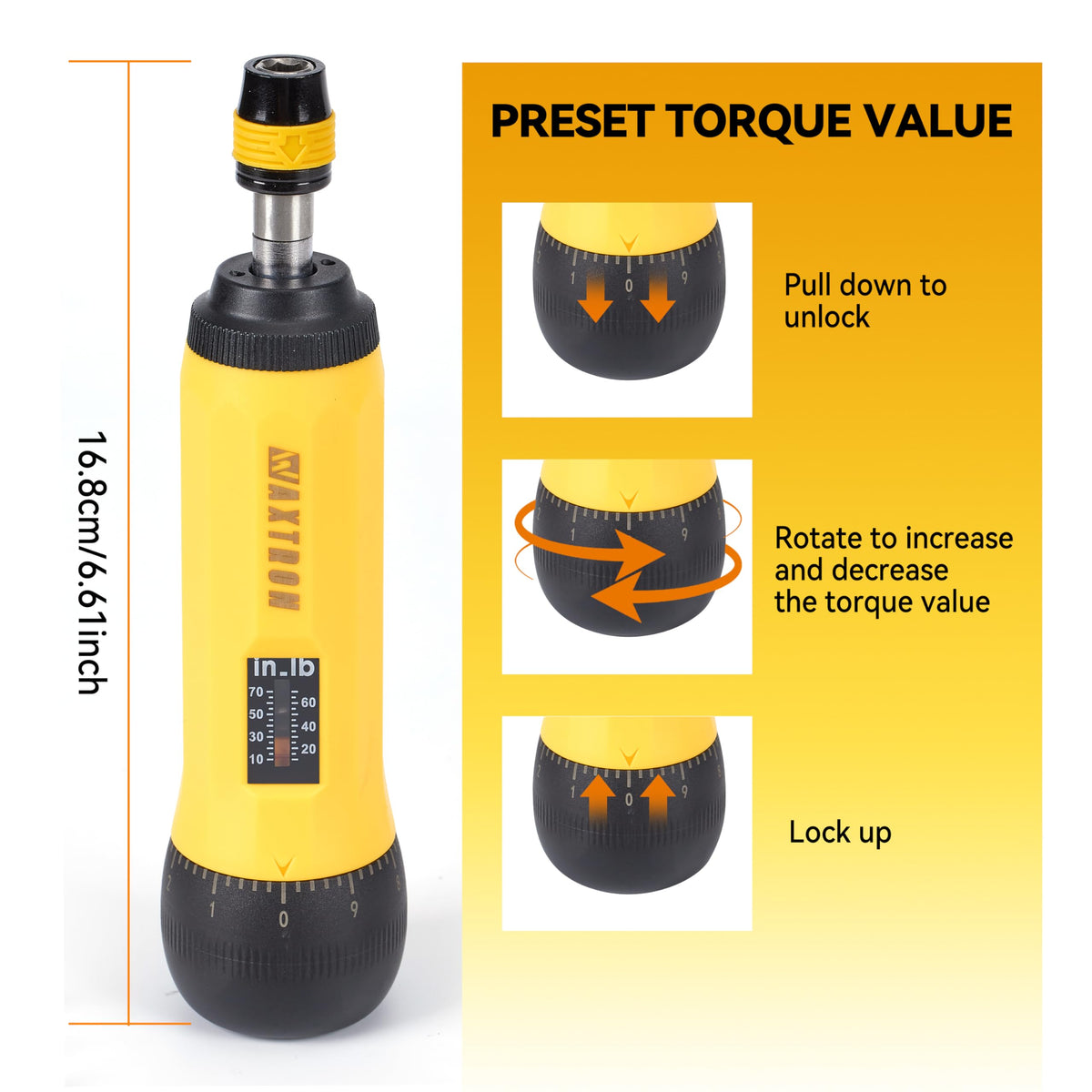 Torque Screwdriver Bit Set, 39-Piece 10-70 in-lb B55399