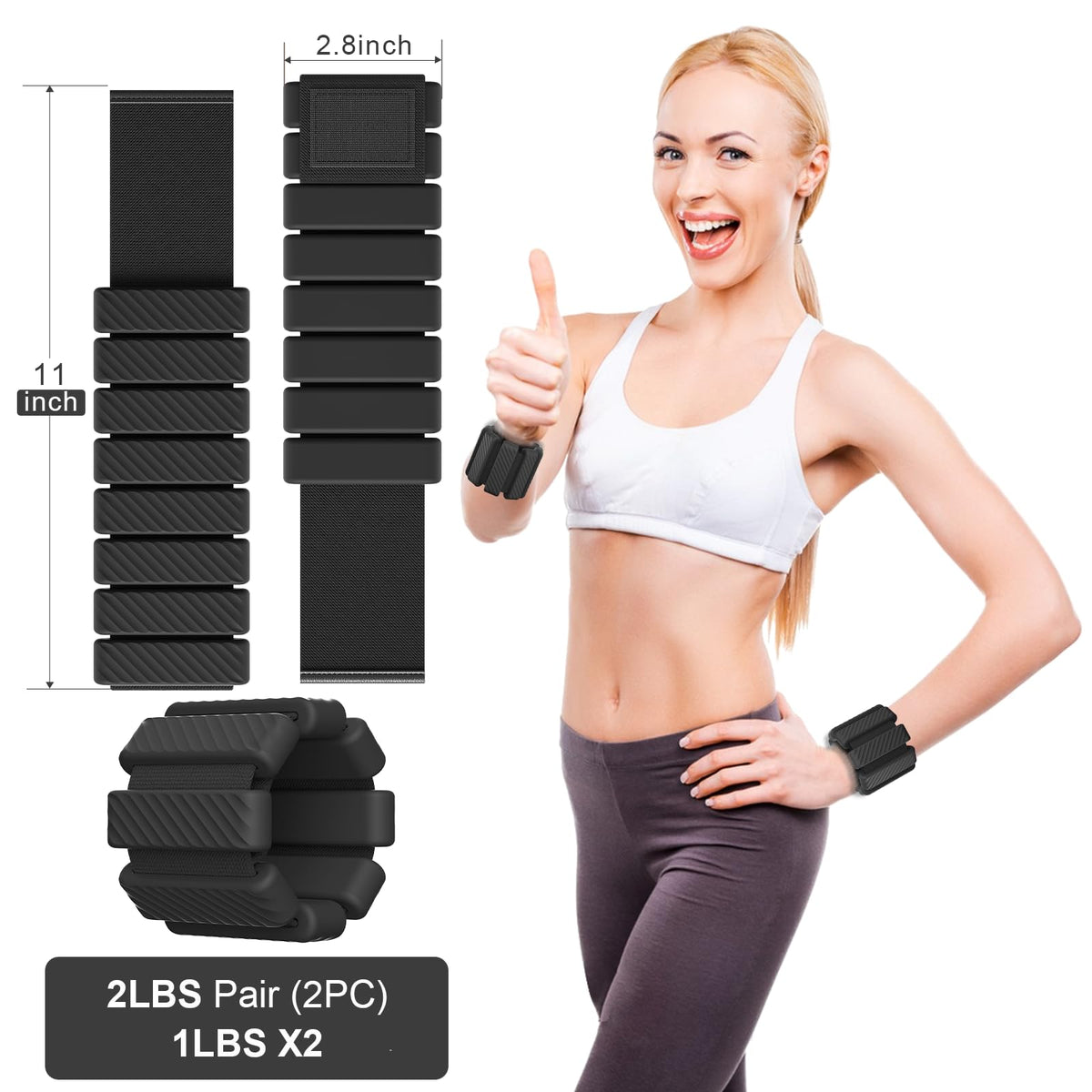 Adjustable Wrist & Ankle Weights Set of 2 I8453