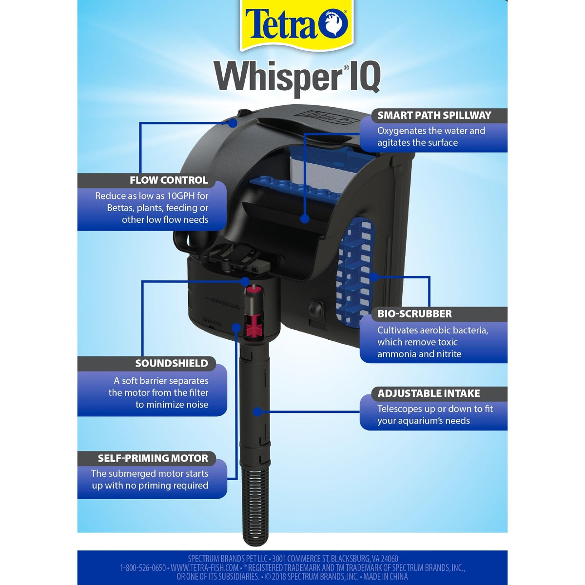 Tetra Whisper IQ Power Filter, 175 GPH, 30 Gallons O950251