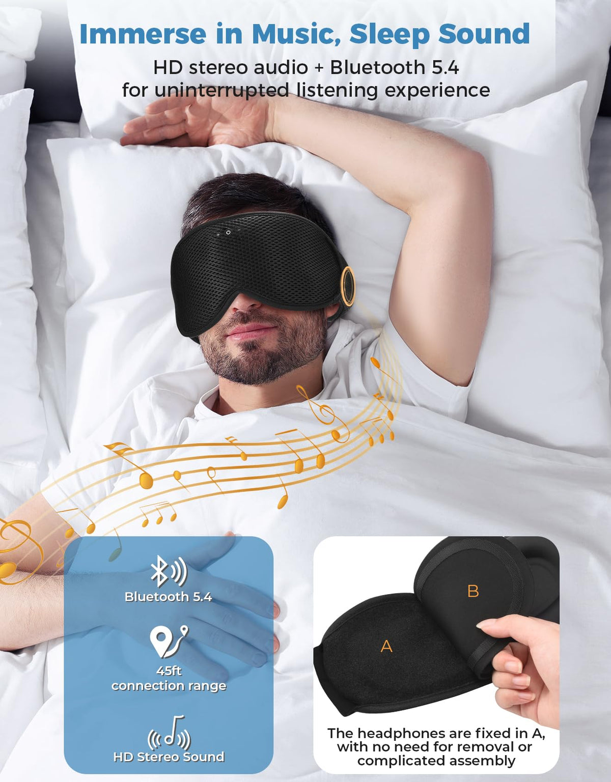 Bluetooth Sleep Mask with Headphones L59687