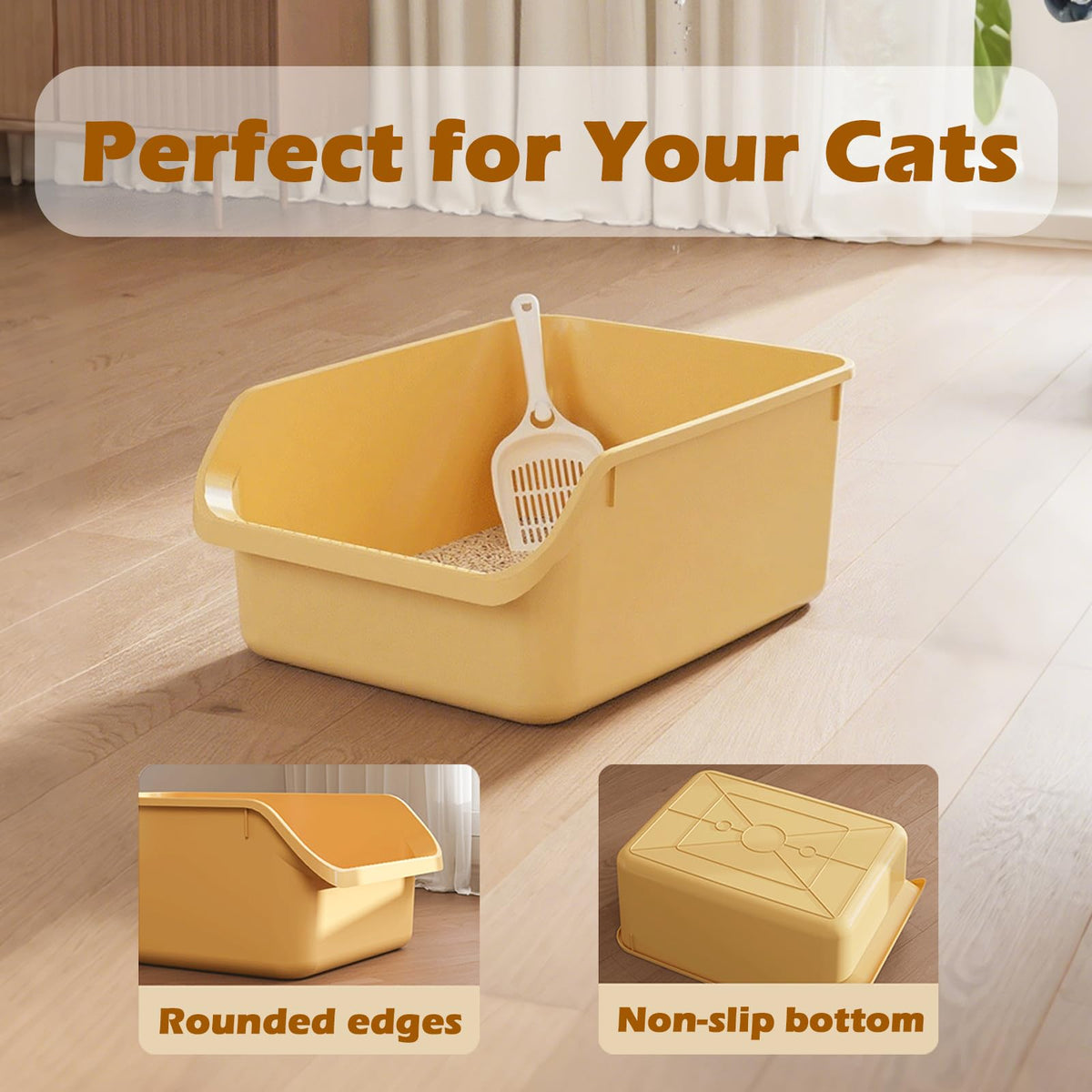 Large High Sides Cat Litter Box V712430