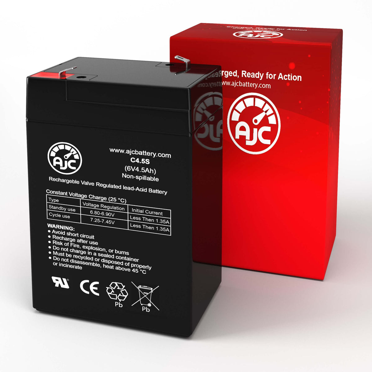 6V 4.5Ah Sealed Lead Acid Battery T713363