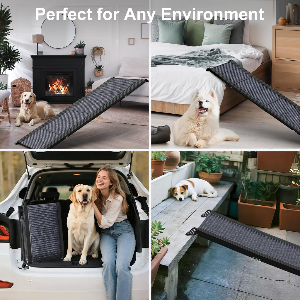63" L × 17" W Lightweight Foldable Dog Ramp D11977