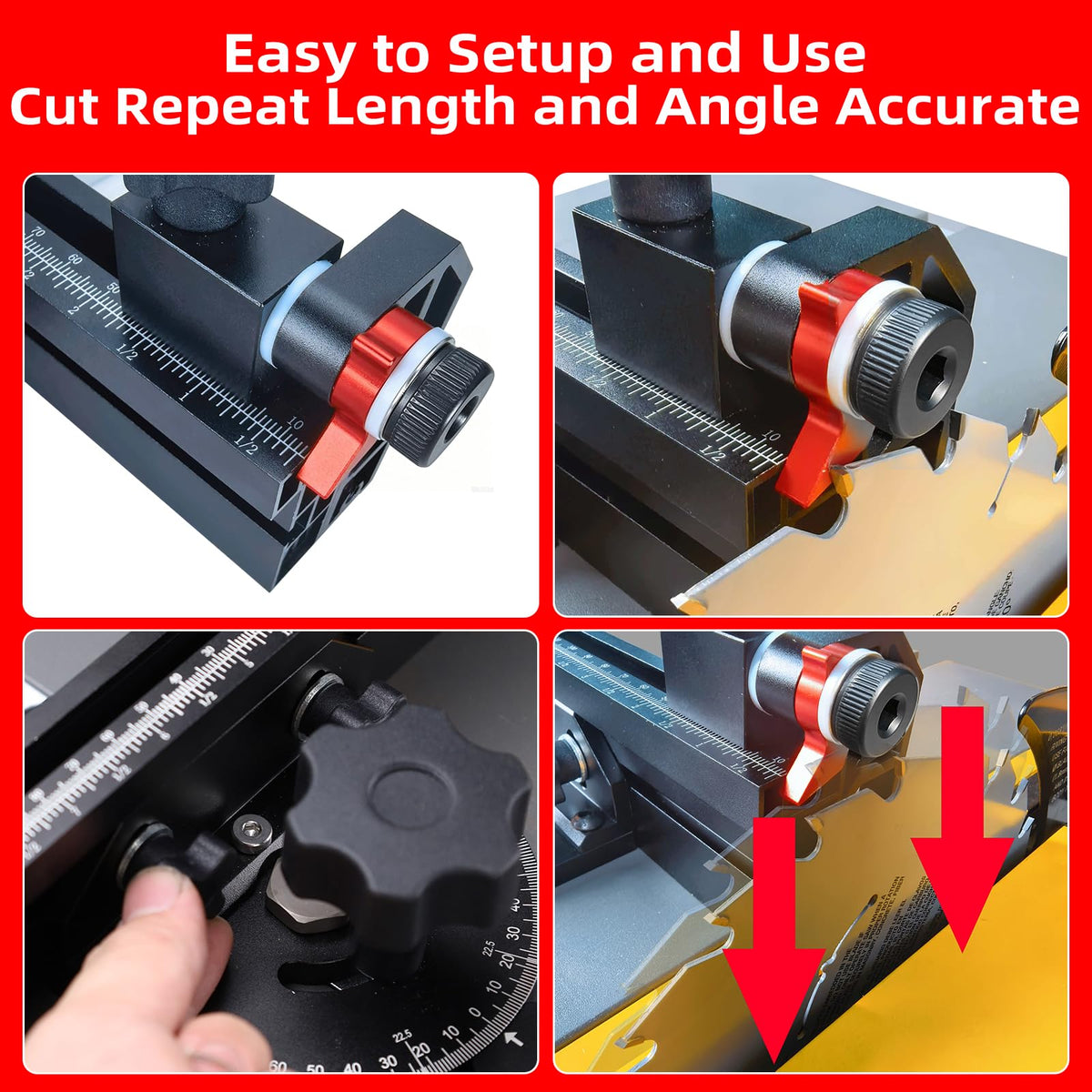 Small Table Saw Miter Gauge with Extendable Fence G266813