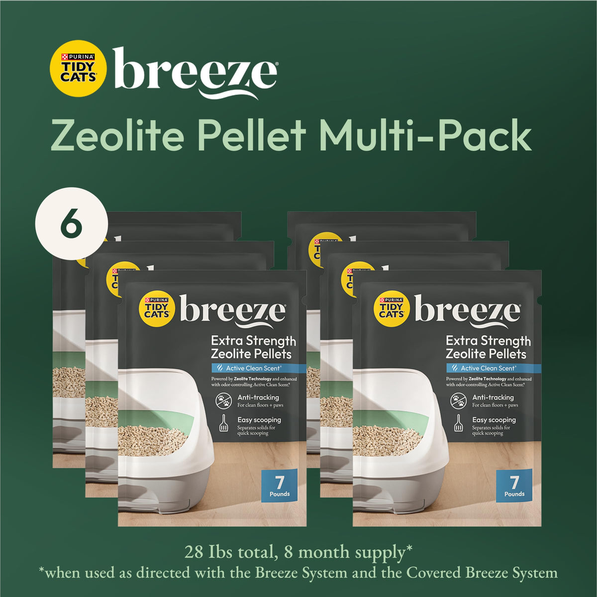 Cat Litter Pellets Refill 6 3.5 lb Bags Z330591