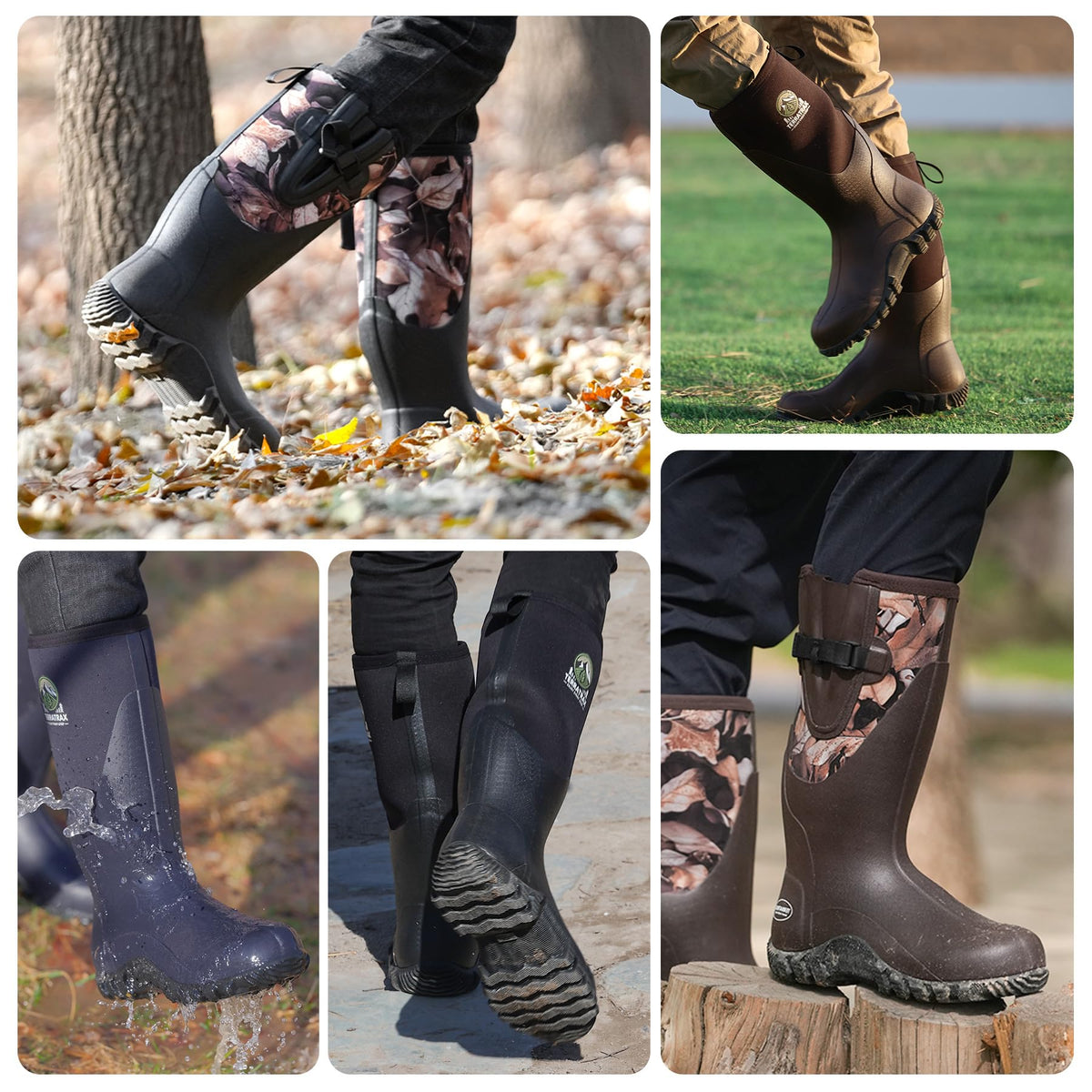 Men's Waterproof 6mm Neoprene Rubber Boots R4039