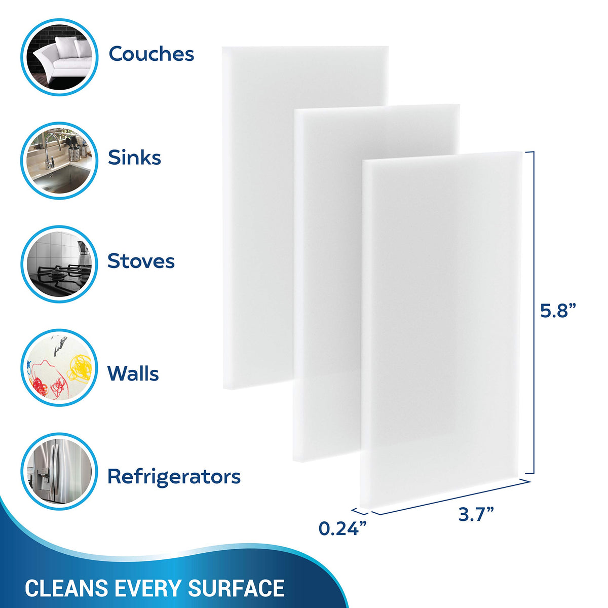 48 Pack Melamine Sponge Eraser Sheets S9254