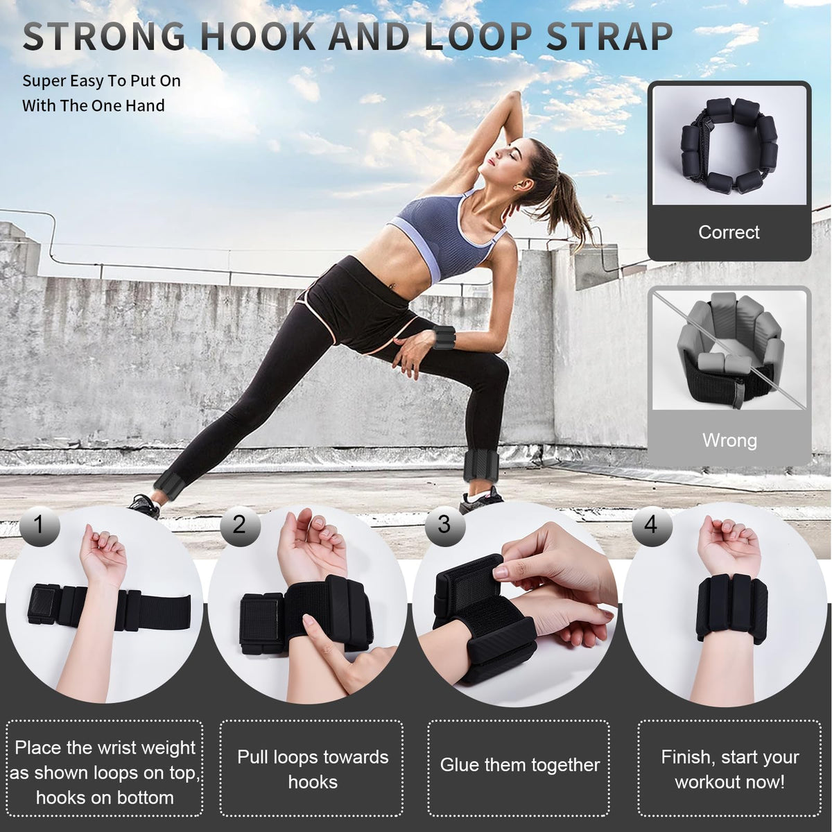 Adjustable Wrist & Ankle Weights Set of 2 I8453