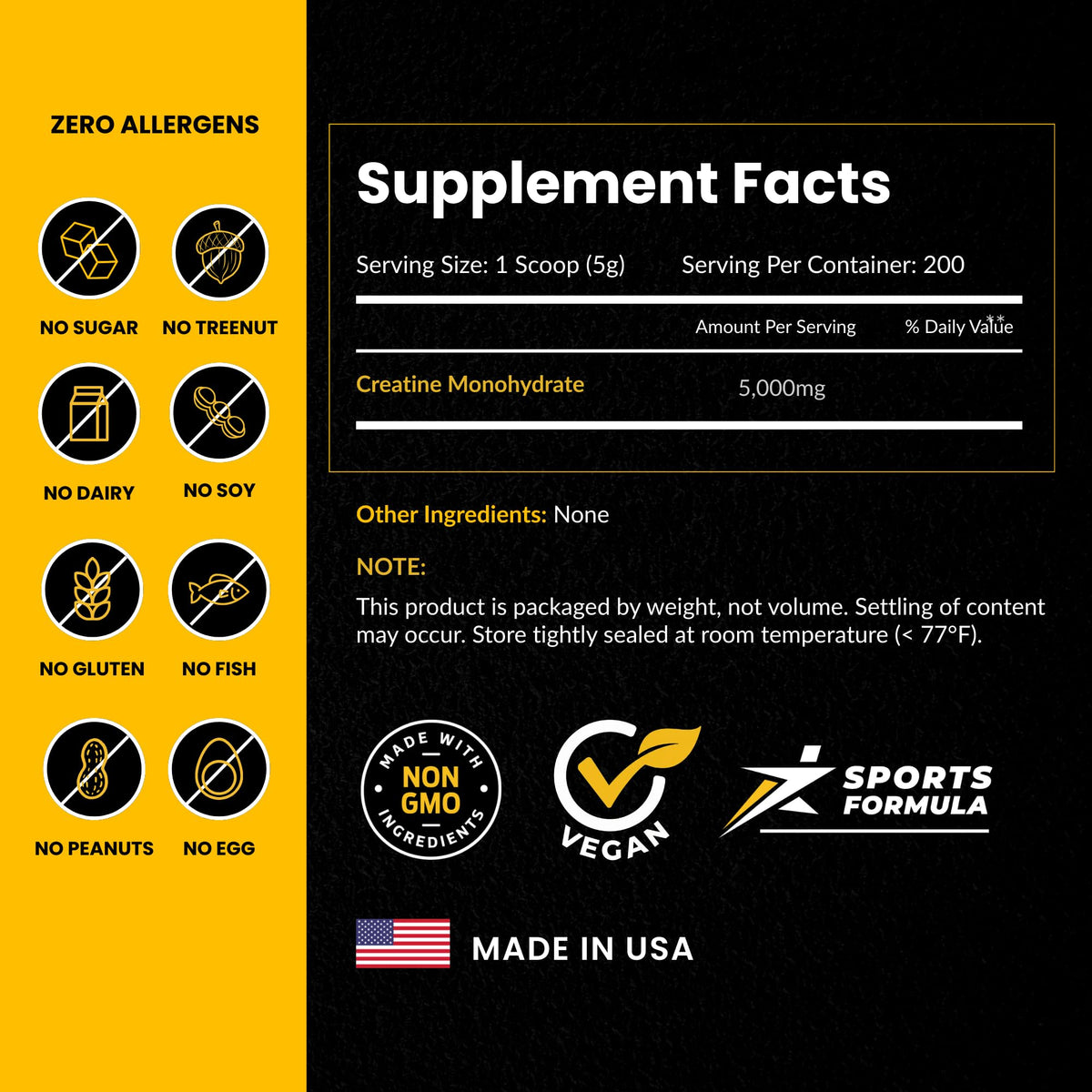 Micronized Creatine Monohydrate Powder 5G Per Serving 200 Servings Q707322