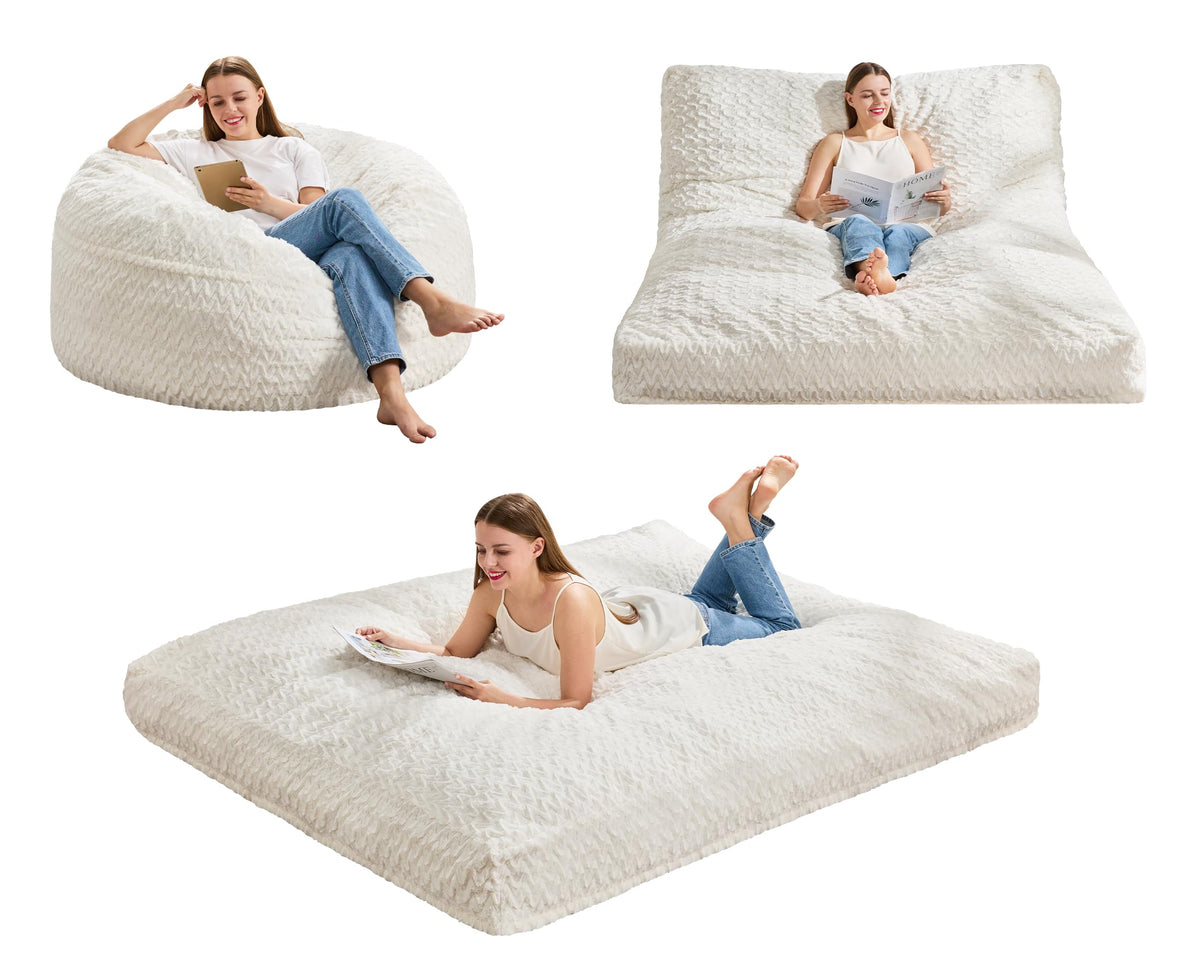 Bean Bag Chair Convertible 3 in 1 Washable Giant G956