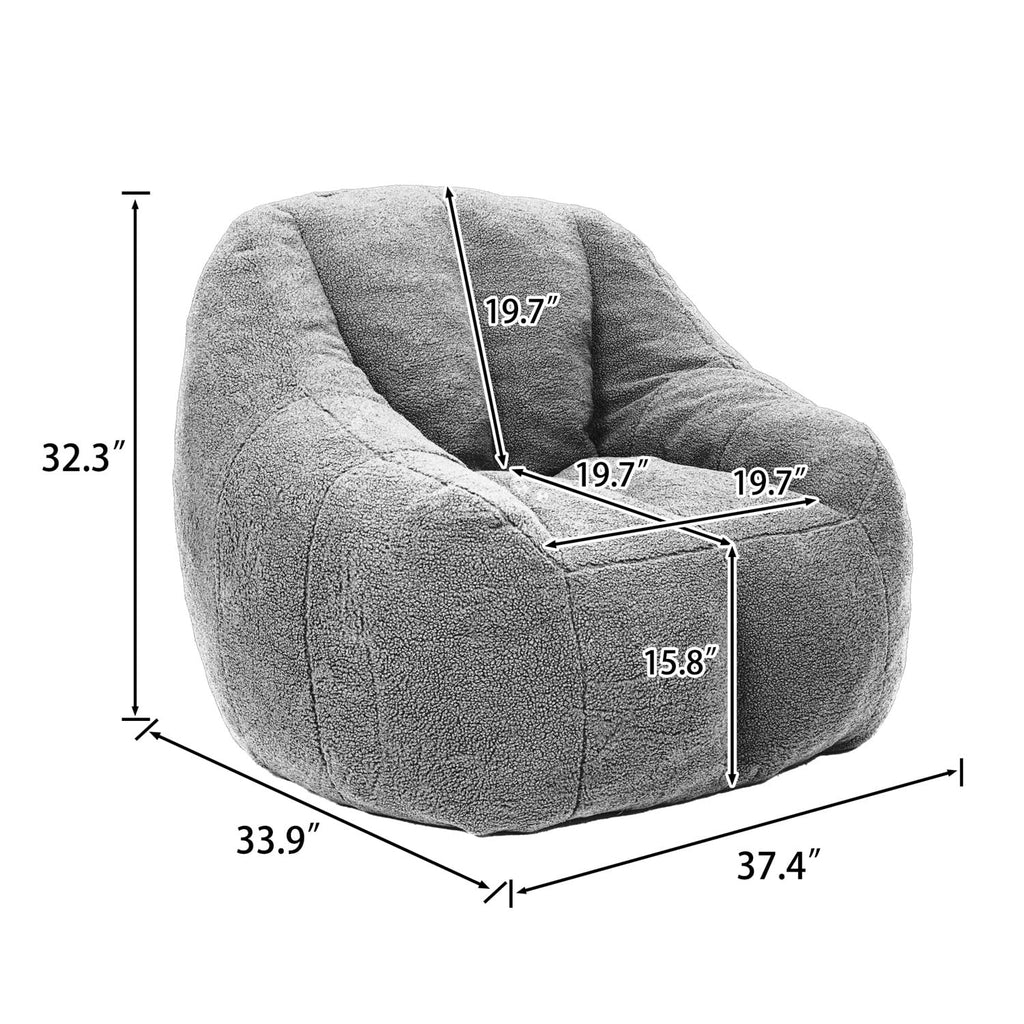 Yellow Memory Foam Bean Bag Chair S6929
