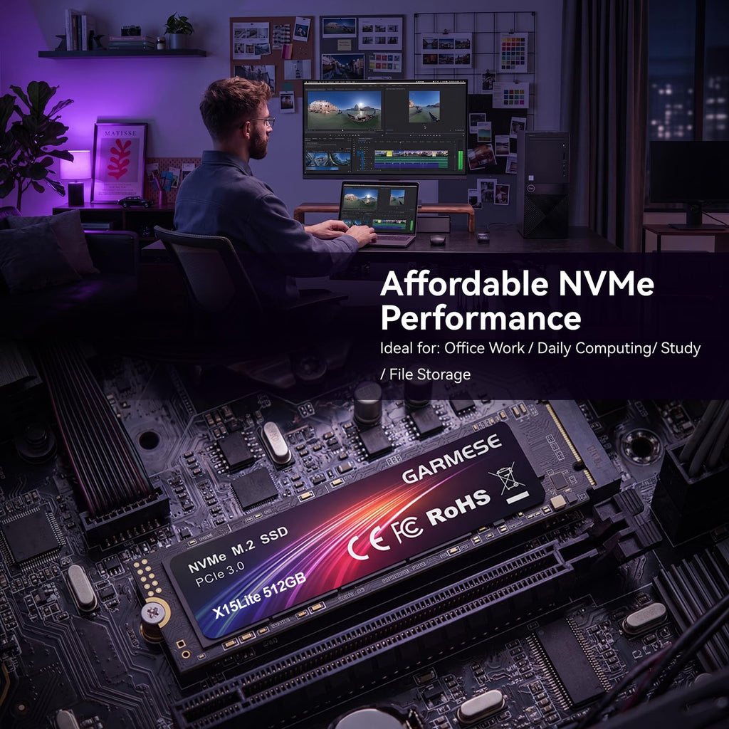 512GB PCIe Gen3x4 NVMe M.2 2280 SSD J3082