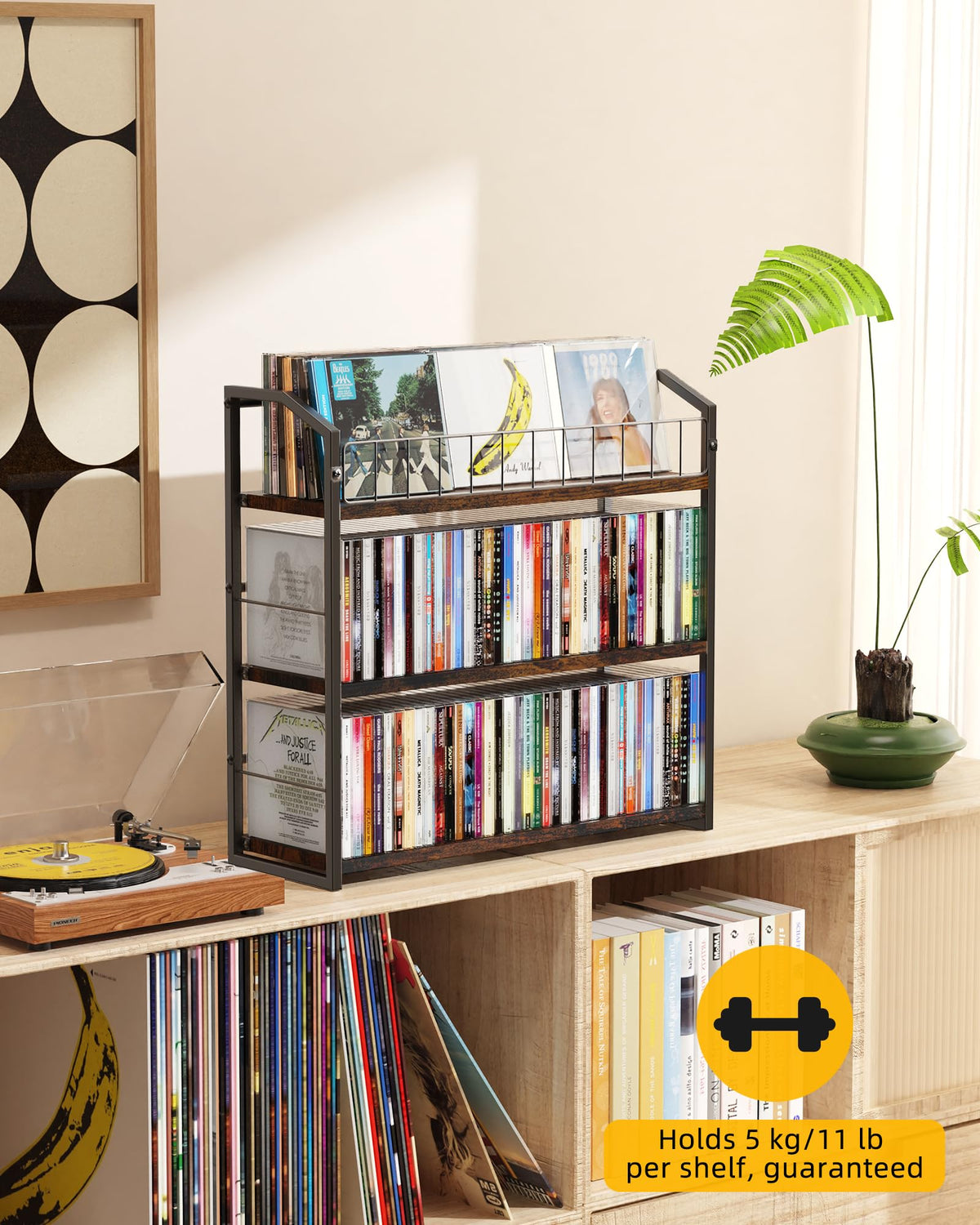 3 Tier CD Storage Rack Holds 123 Cases R24482