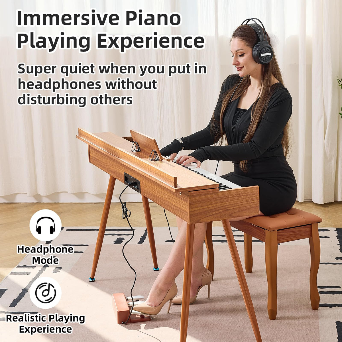 88 Key Hammer-Action Weighted Digital Piano V405532