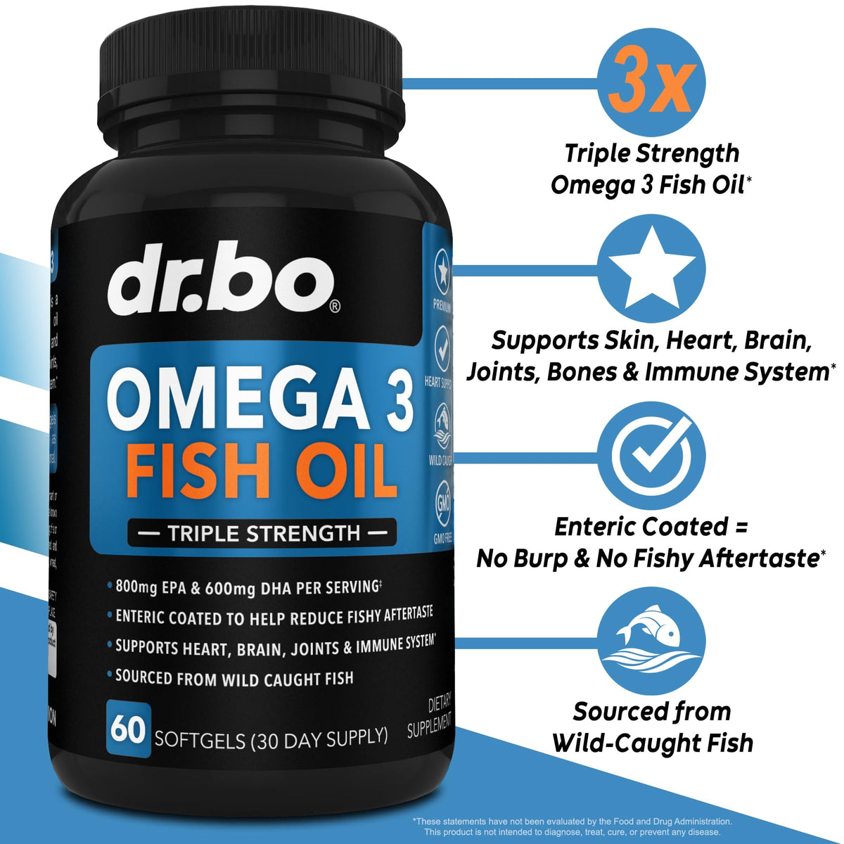 Omega 3 Fish Oil 2000mg EPA DHA 60 Softgels Z457775
