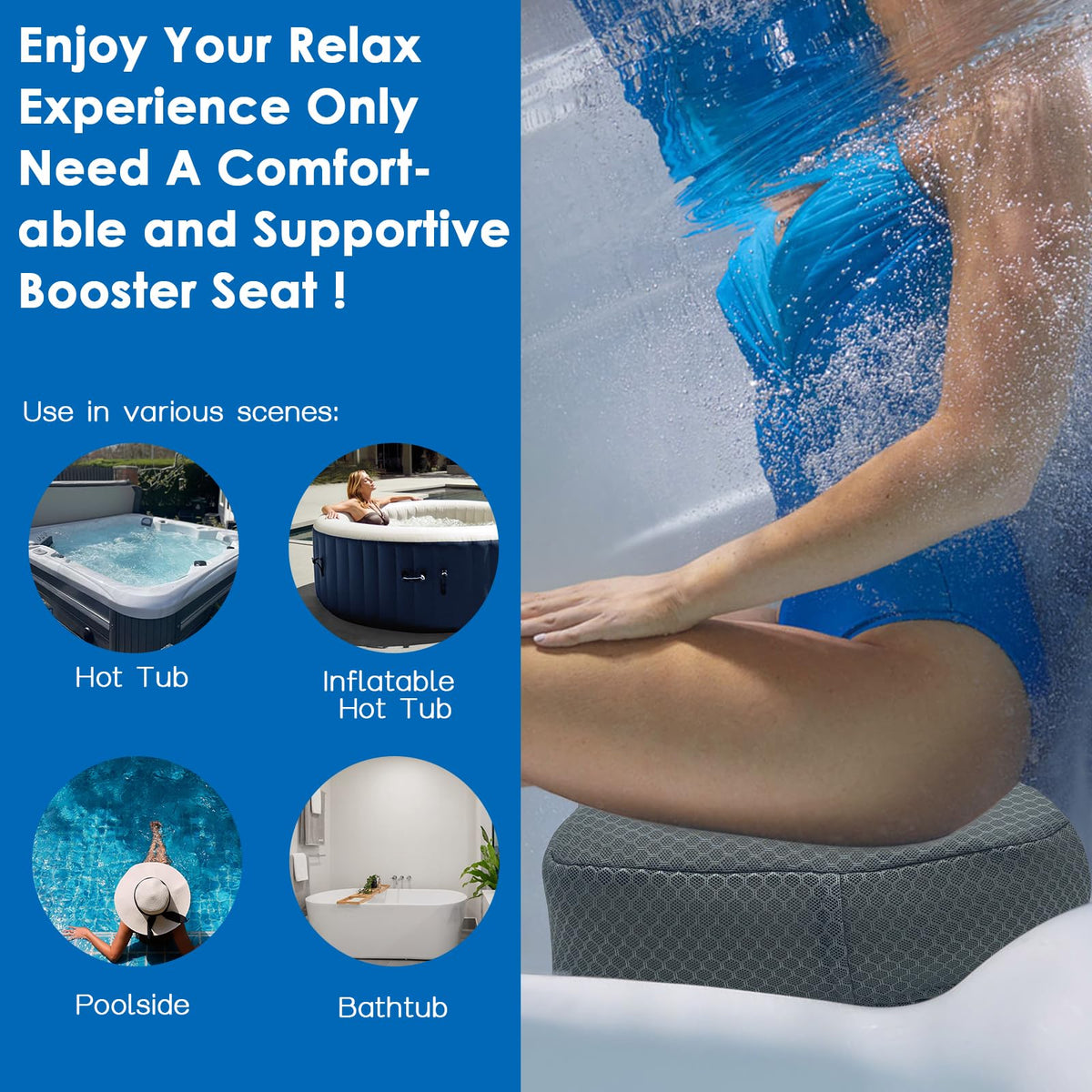 Gray Weighted Hot Tub Booster Seat N276400