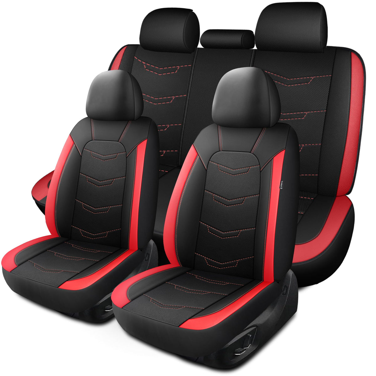 Car Seat Cover Black Red R8014