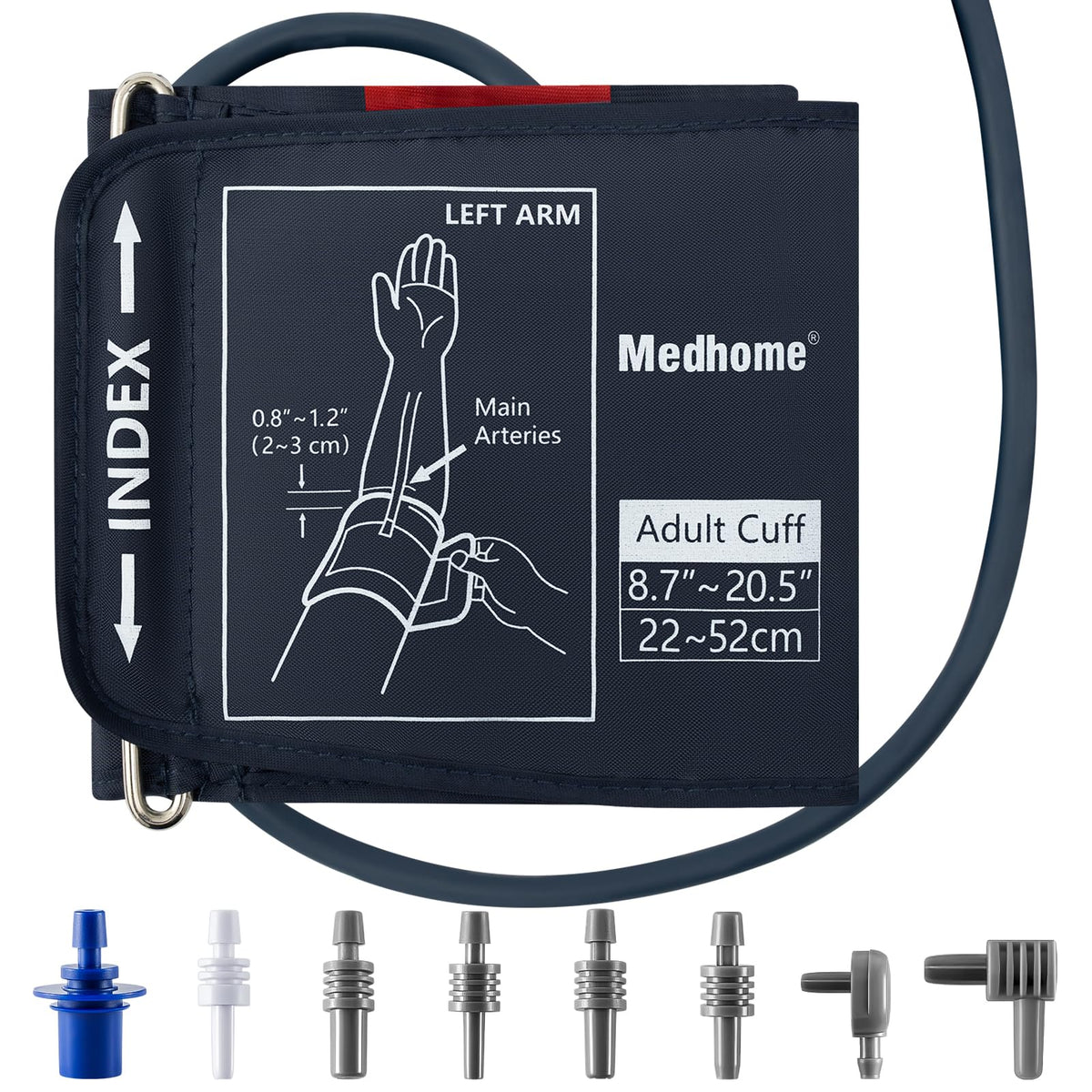 Extra Large Blood Pressure Cuff Upper Arm 8.7"-20.5" Replacement Cuff with 8 Connectors H48194