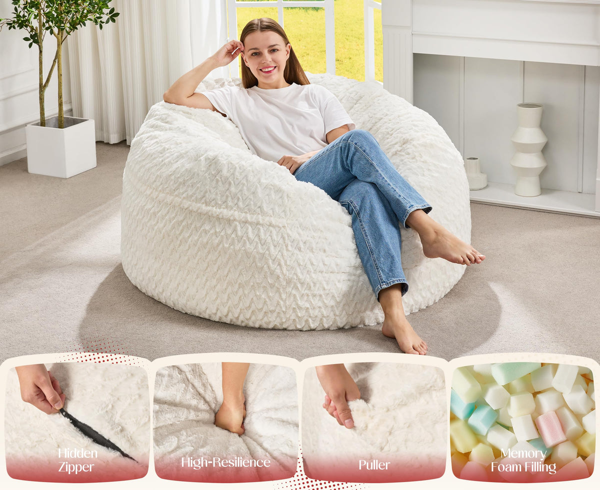 Bean Bag Chair Convertible 3 in 1 Washable Giant G956