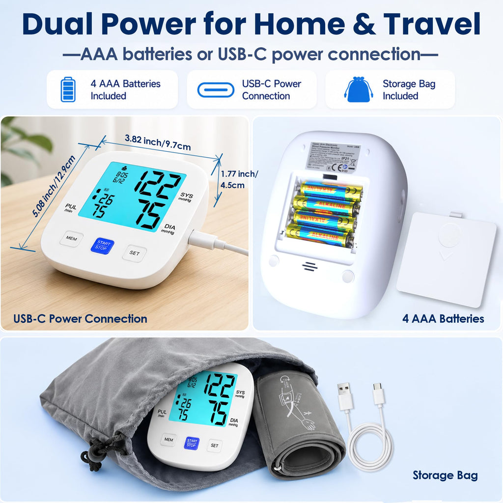 Upper Arm Blood Pressure Monitor with 8.7"-16.5" Cuff V2212