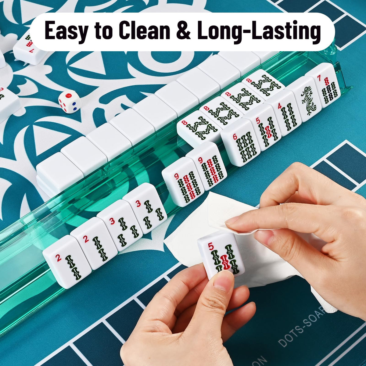 American Mahjong Tile Set 166 White Tiles J1194