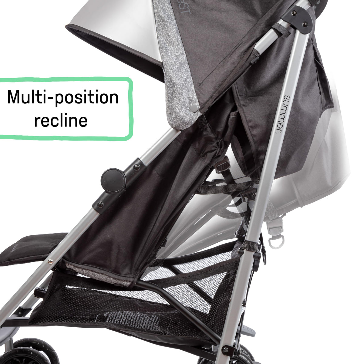 Black & Gray Lightweight Steel Frame Stroller F143912