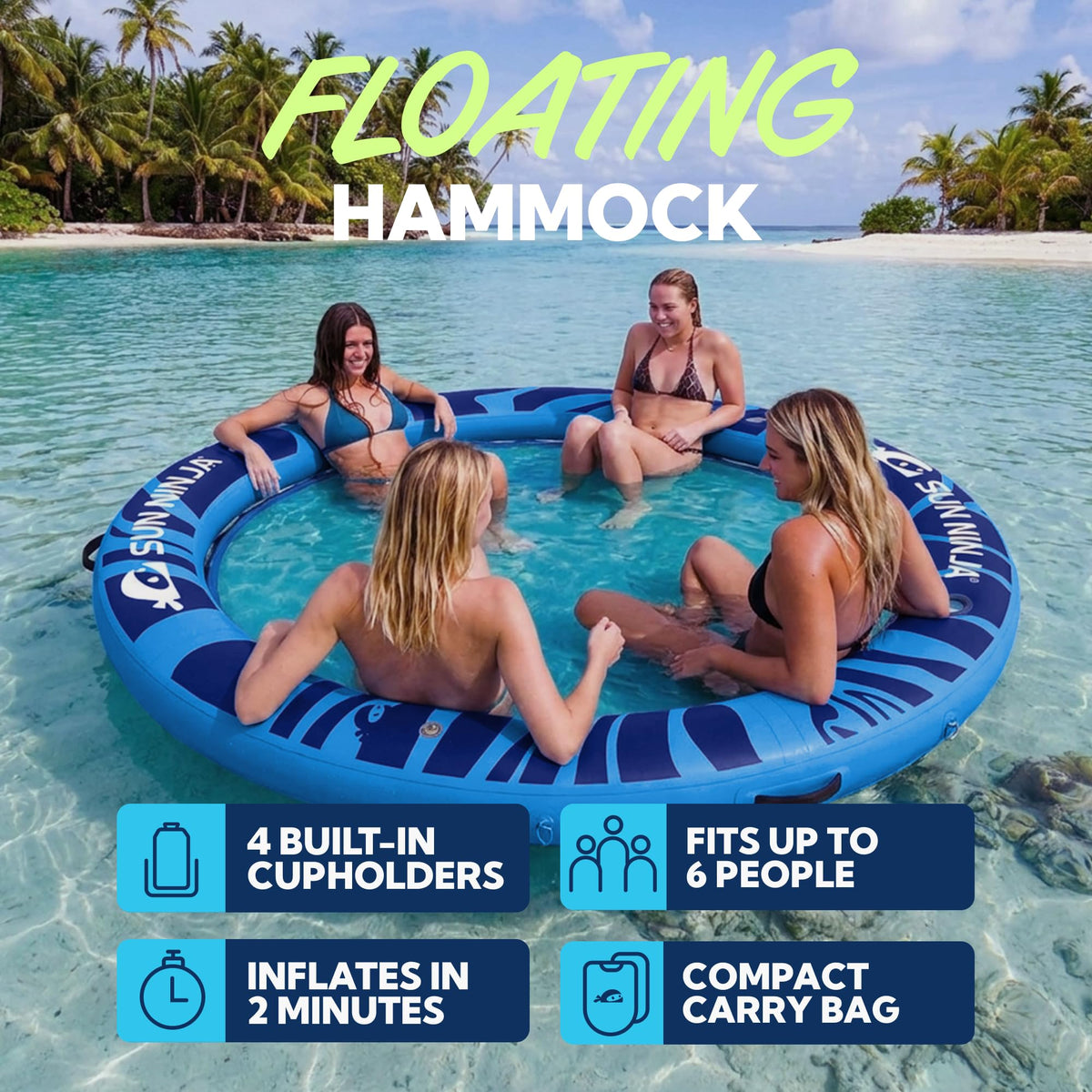 Water Hammock Inflatable Lake Float D322845