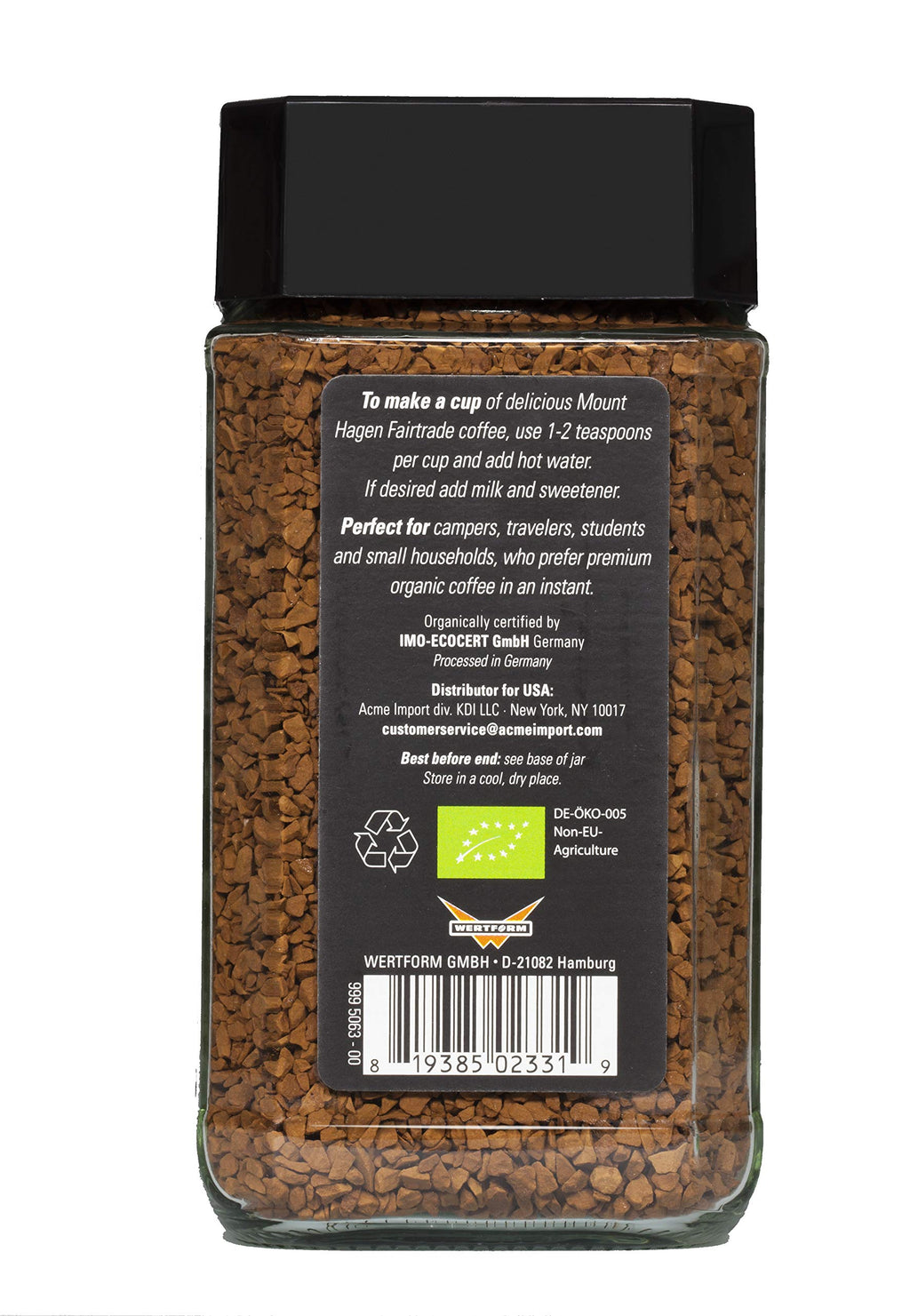 Organic Freeze Dried Instant Coffee 6 x 3.53oz A2869